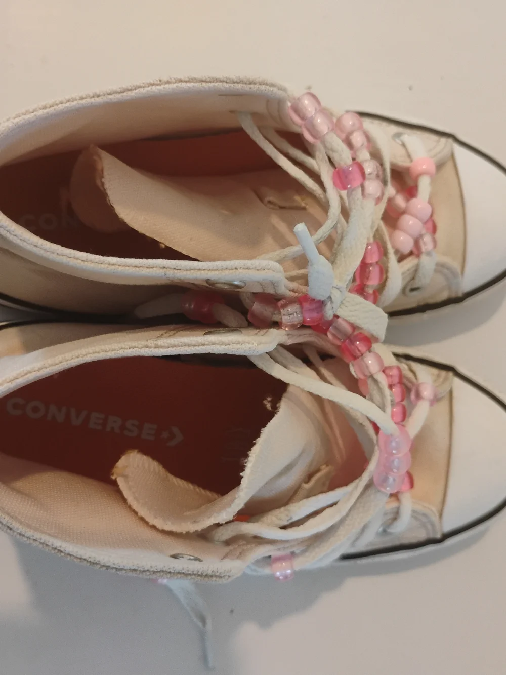 Girls Converse Chuck Taylor All Star High Embroidered Mushroom w/Beads Size 1.5